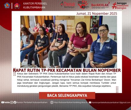 PKK Kubutambahan Gelar Rapat Rutin dan Sosialisasi Kesehatan, Ketua dan Sekretaris TP PKK Desa Turut