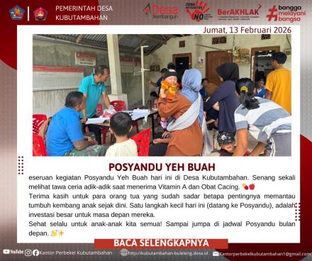 WUJUDKAN MASYARAKAT SEHAT,POSYANDU YEH BUAH GELAR LAYANAN KESEHATAN TERPADU
