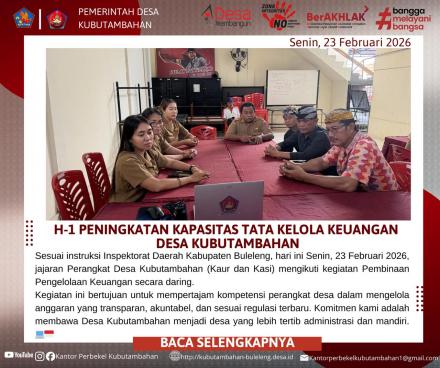 TINGKATKAN TRANSPARANSI, PERANGKAT DESA IKUTI PEMBINAAN PENGELOLAAN KEUANGAN DESA (DARING) 