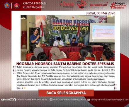 TINGKATKAN KESEHATAN IBU HAMIL, PEMDES KUBUTAMBAHAN GELAR 